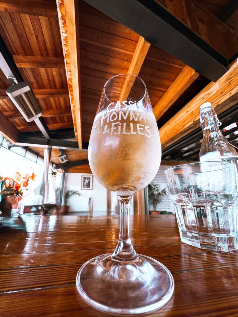 Glass of local cider at Cassis Monna & Filles on Île d'Orléans near Québec City
