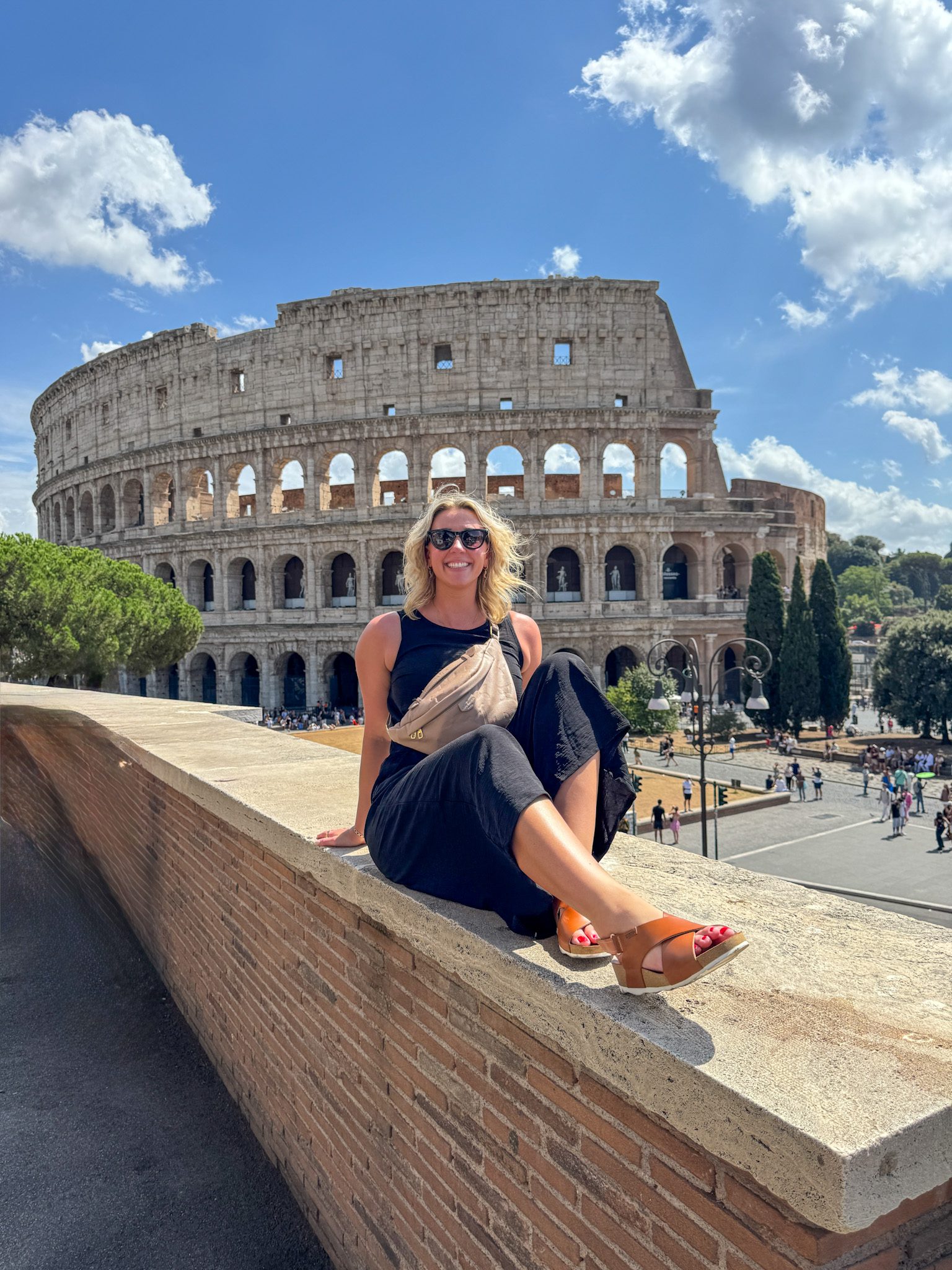 Travel advisor Amanda Dante visiting the Colosseum in Rome, Italy