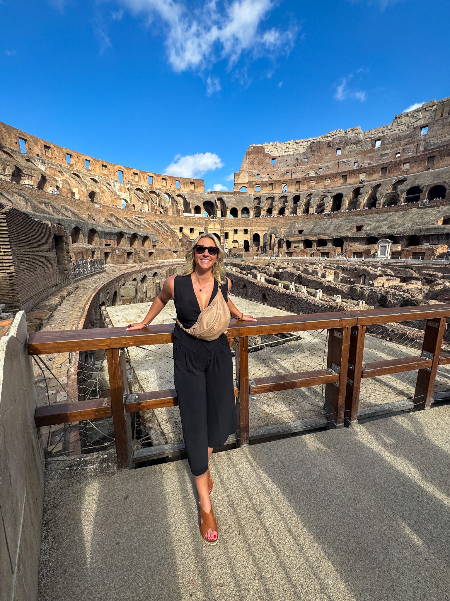 Travel advisor Amanda Dante visiting the Colosseum in Rome, Italy